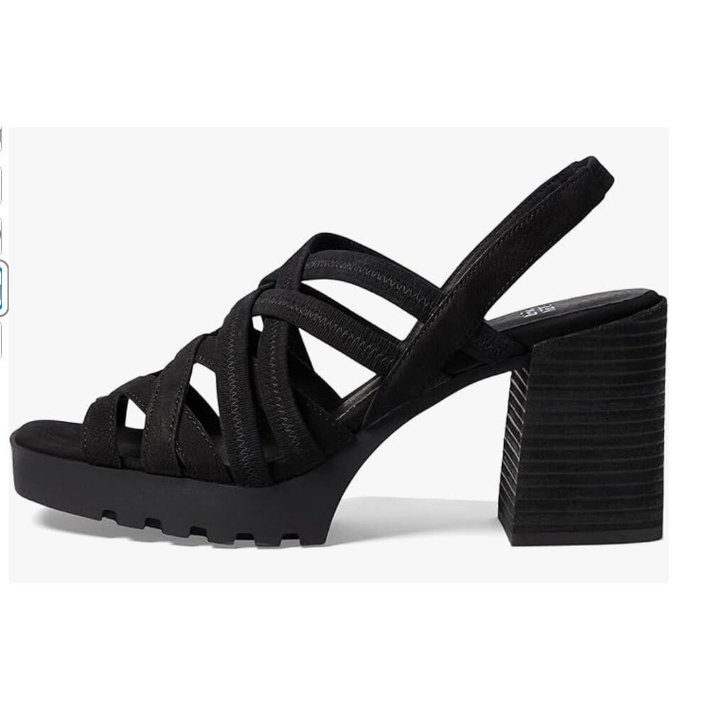 Eileen Fisher Tally Strappy Slingback Platform Sandal | Sz 5, Black New $225 - Picture 2 of 5